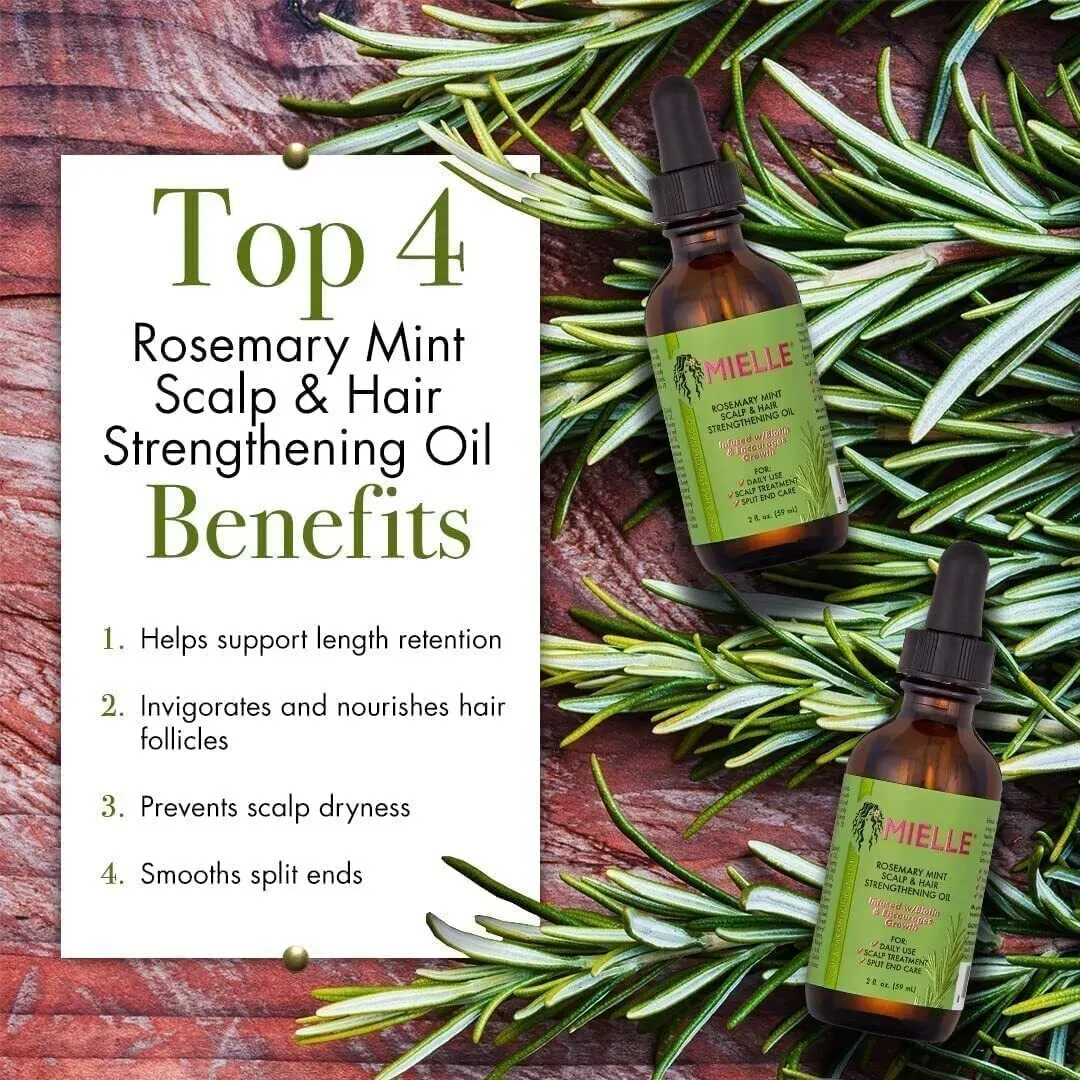 "MIELLE Rosemary Mint Hair Oil Ghana 🇬🇭 | Growth + Moisture for Natural Hair - Get 2X Length Now!