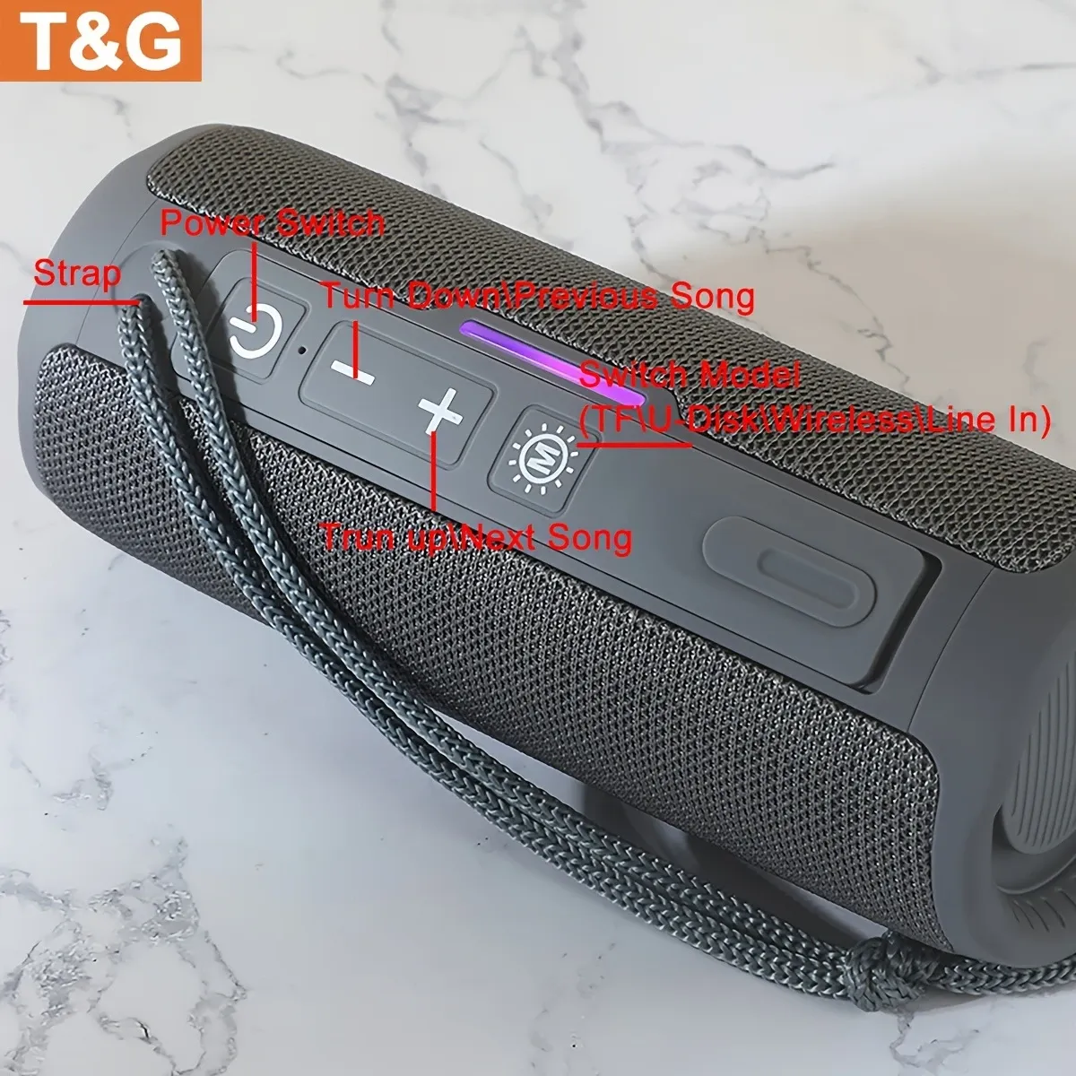 "T&G Mini Bluetooth Speaker – Portable, Waterproof & Loud Bass Wireless Speaker | Best for Travel & Parties in Ghana"