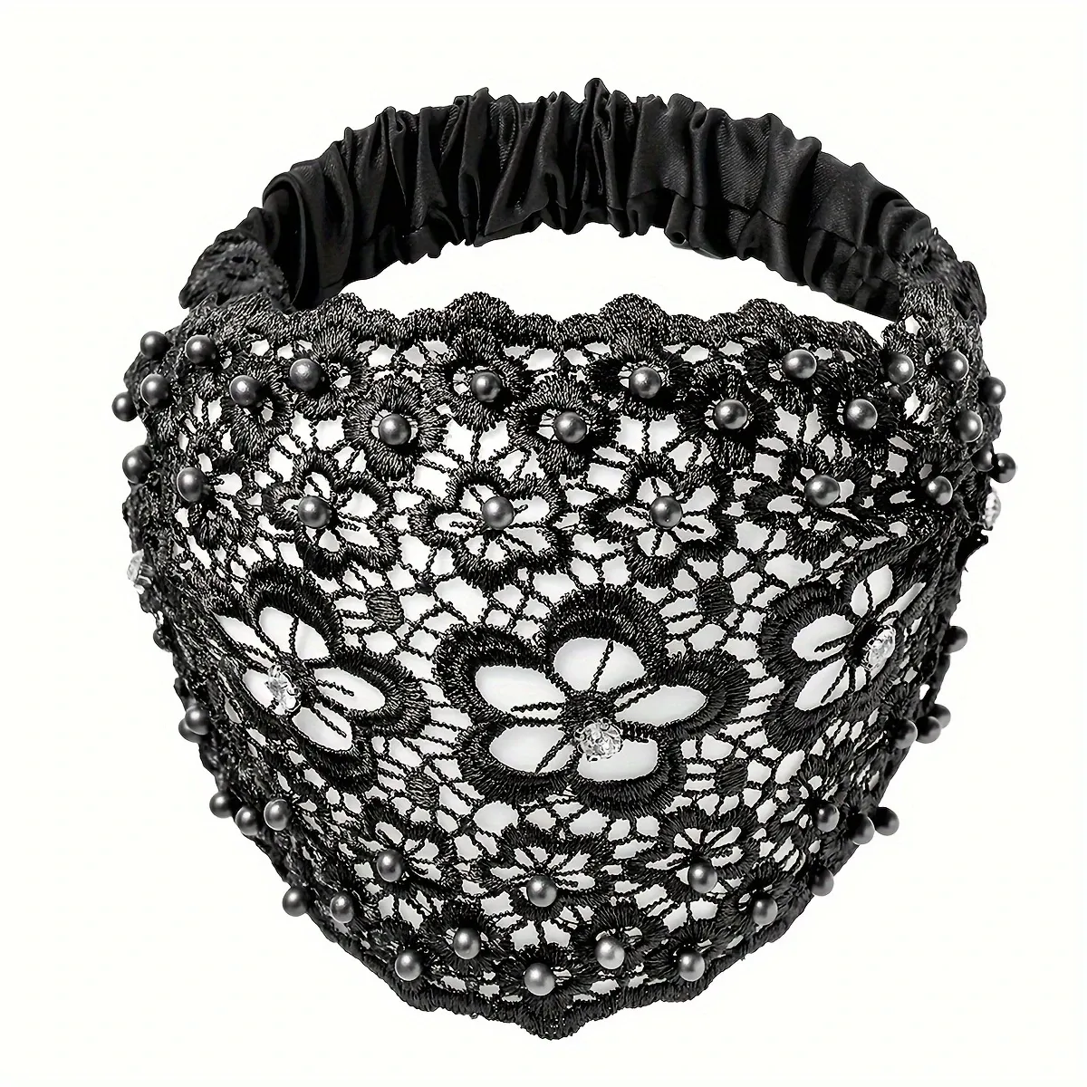 Luxury Beaded Headwrap Ghana - Elegant Floral Head Tie for Women & Special Occasions