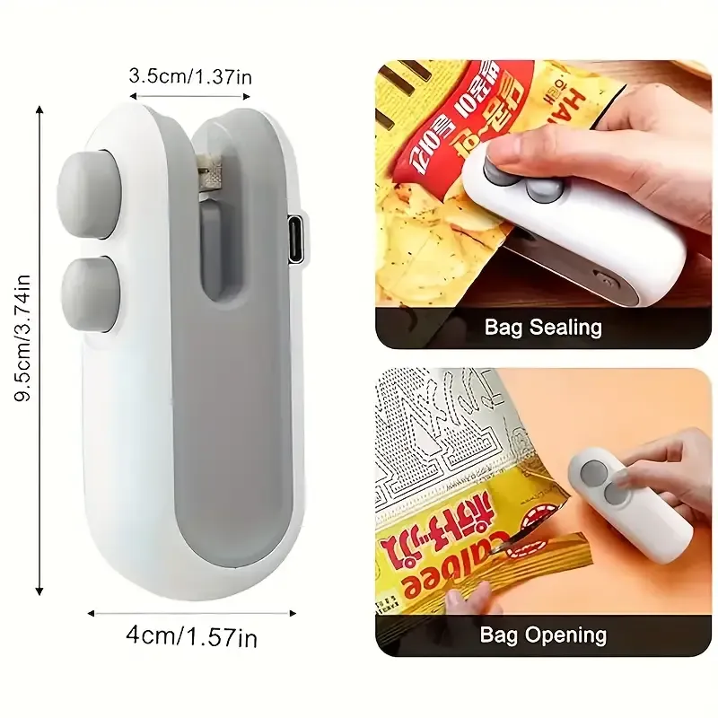 🔒 Portable Snack Sealer – Keep Your Food Fresh Anywhere! 🍪✈️
