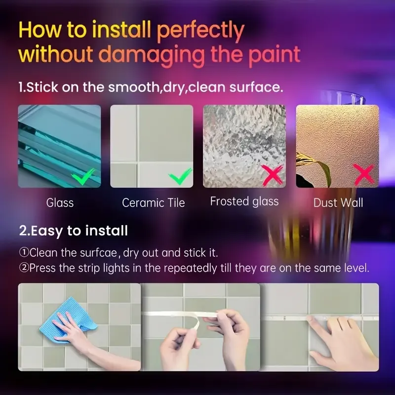 Bluetooth RGB LED Strip Lights – 16M Colors, Smart App Control – Perfect for Home & Parties