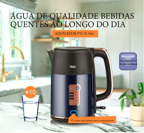 Chaleira elétrica em aço inoxidável de qualidade alimentar