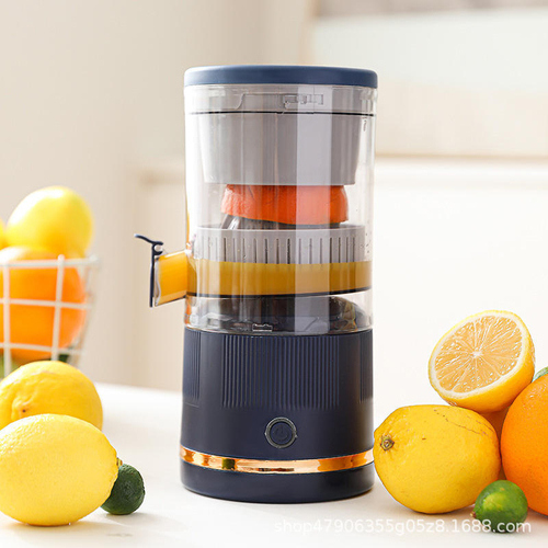 Portable electric USB rechargeable blender, stainless steel citrus juicer, suitable for outdoor use in homes and RVs.