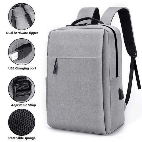 Waterproof Business Laptop Backpack with USB Port, Ideal for Travel & Students