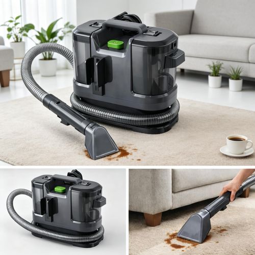 Smart Wet & Dry Spray Vacuum Cleaner, Portable Handheld Carpet & Upholstery Cleaner for Home Use