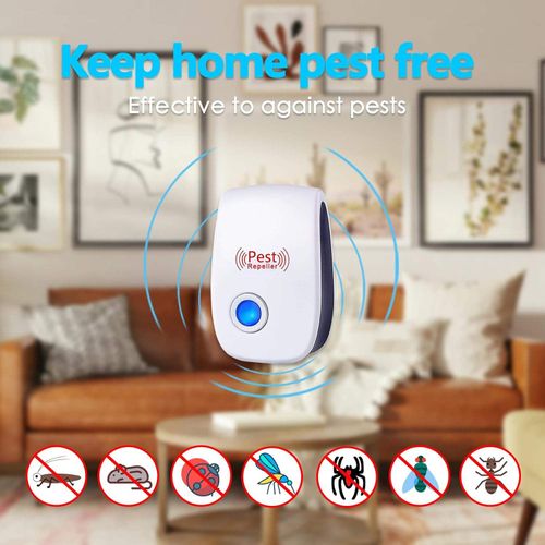 Ultrasonic Pest Repeller & Trap, Repels Mosquitoes, Flies, Cockroaches and Rodents, Pack of 3