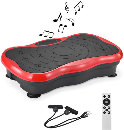 Home Fitness Vibration Plate Fat Burner with 2 Resistance Workout Accessories