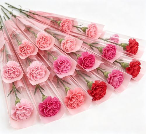 Factory Bulk Soap Carnation Flowers Single Sleeve Packaging Event Giveaways