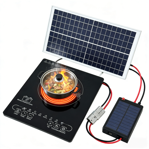 Portable Touch Control Waterproof Solar Induction Cooker, for Car & Home Use