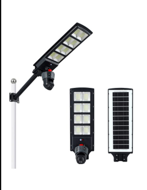 Solar-powered street lamp: all-in-one lighting and surveillance system with motion sensor, ultra-bright, high-power outdoor garden light