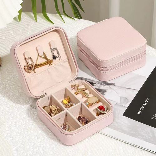 Portable Zipped Travel Jewellery Box