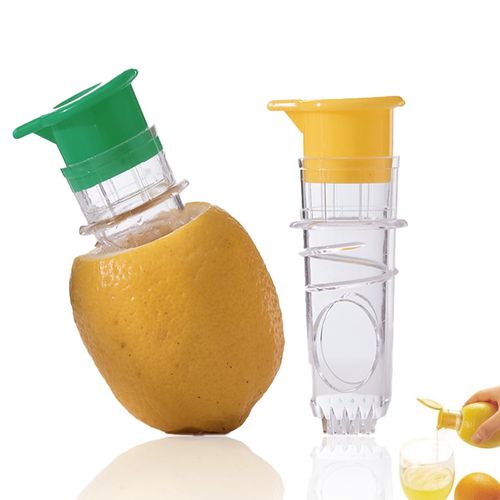 Lemon Squeezer - Manual Citrus Juicer with Threaded Lid & Built-in Strainer