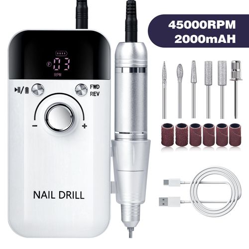 Rechargeable Nail Polisher Set, LCD Display Electric Nail File with Drill Bits for Nails & Callus Removal