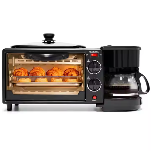 New Hot Sale 3-in-1 Breakfast Maker, Oven Coffee Machine with Frying Pan