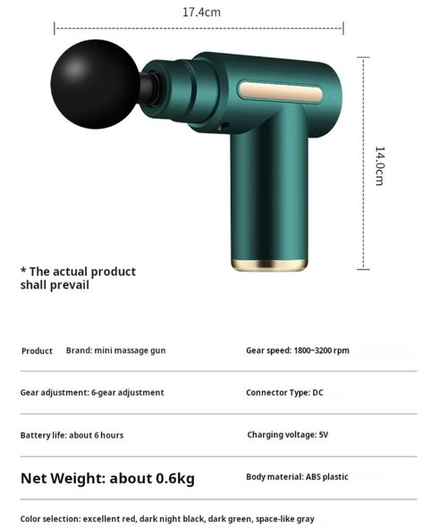 Mini pistola de massagem facial elétrica portátil