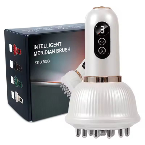2026 New Model Factory Direct Sales Wireless Microcurrent Meridian Brush Vibration Scraping Lymphatic Drainage Full Body Massager