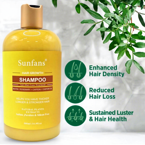 Organic Daily Hair Growth Shampoo, Rosemary & Mint Natural Anti-Hair Loss Formula