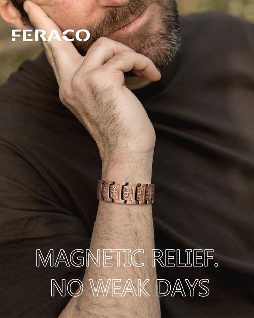 Vintage Fashion Cross Magnet Negative Magnetic Copper Bracelet for Men