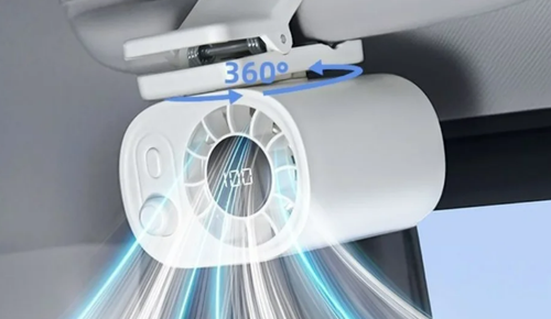 Mini portable fan with clip, clip cooling fan with adjustable wind direction, rechargeable, suitable for office, camping, travel and sports.