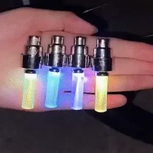 Waterproof LED lights on wheels.