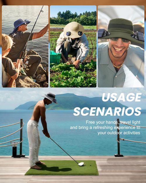 This solar powered fan hat is by far my best purchase to keep me cool.