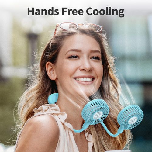 Portable Neck Fan Rechargeable Hand Free Personal Fan Mini Wearable Battery Operated USB Fan for Men Women Kids Sport Work Travel