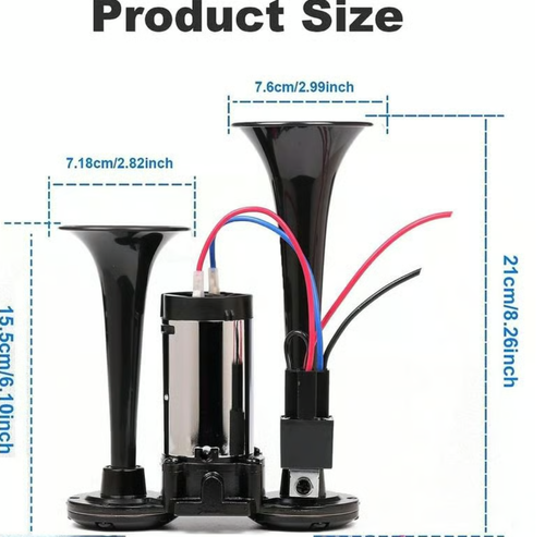 150dB Super Loud 12V Train Air Horn – Safe, Durable & Easy Install!