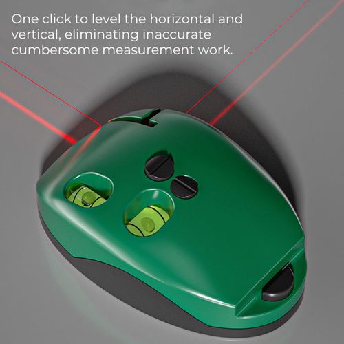 Electronic 90 Degree Red Light Scale, Red Light Level, Green Self Leveling Cross Line Red Light Level with Horizontal and Vertical Lines, Protable for Construction (1PCS)