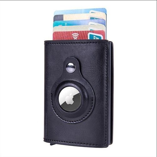 Airtag-Enabled Minimalist Wallet: RFID Blocking, Credit Card Holder - Ideal Christmas Gift for Men