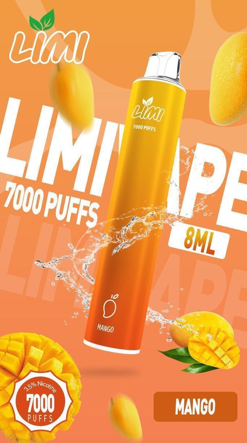LIMI 7000 大容量可抛式电子香烟，风味全新升级，多种特色口味，海外现货速发