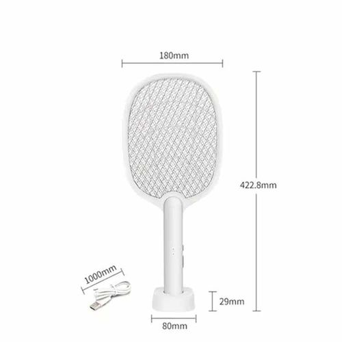 2-in-1 Automatic Trapping Electric Mosquito Swatter with UV Light & Rechargeable Base