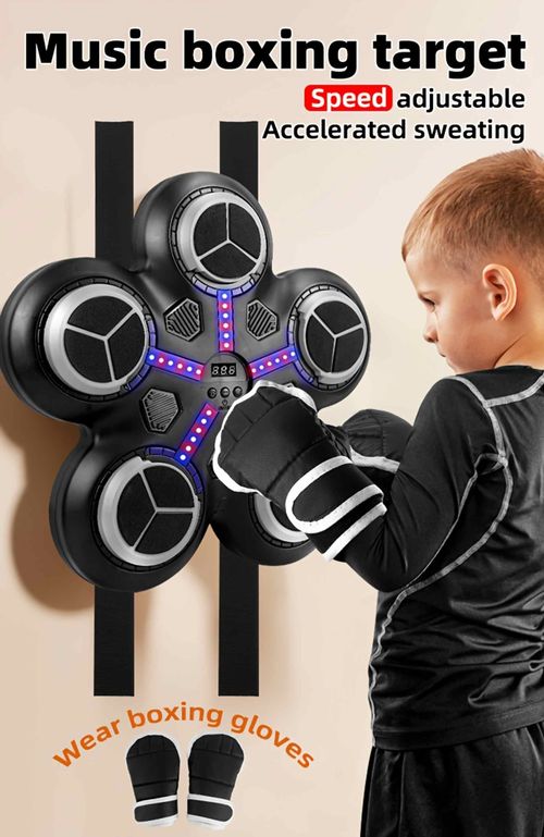 Children's Interactive Boxing Training Mat with Lights and Sound, Adjustable Speed