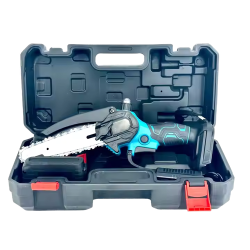 Rechargeable small household handheld lithium-ion logging saw with two batteries