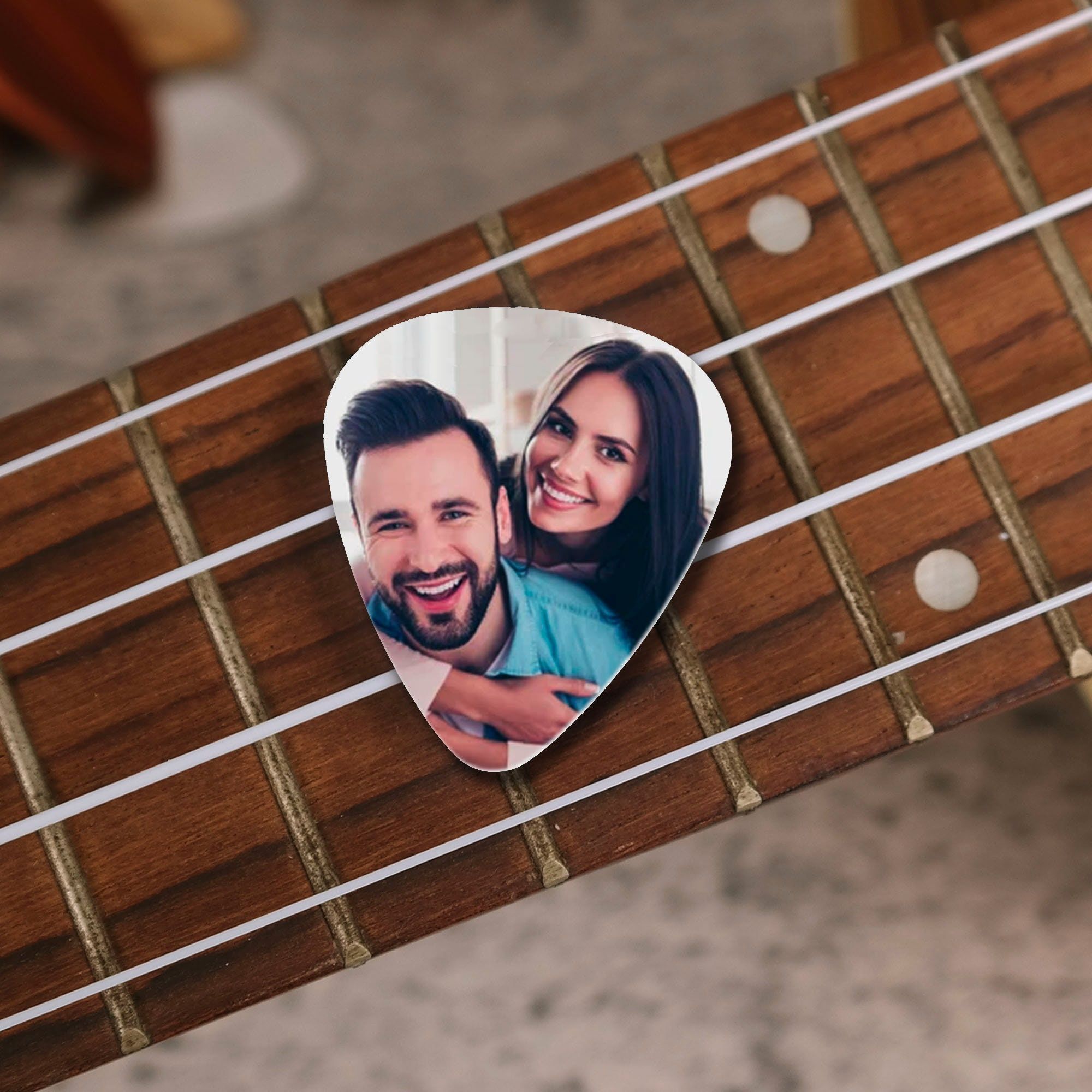 Púa de guitarra personalizada, púa de guitarra con foto personalizada, regalo para él, novio, papá,