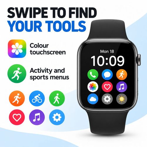 Touchscreen Smartwatch with Silicone Strap