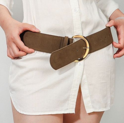 suede wide belt