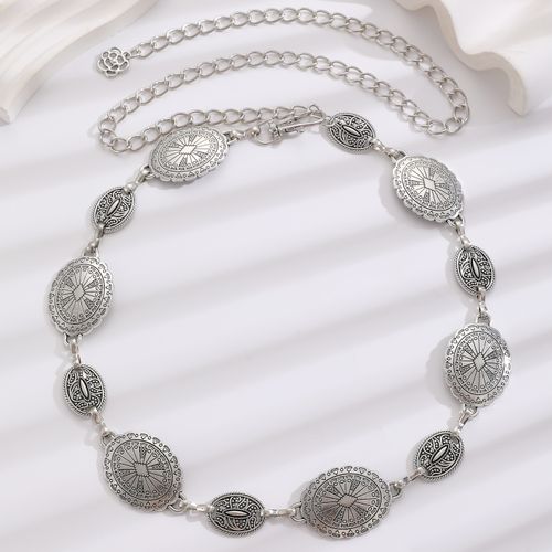 metal-patched waist chain