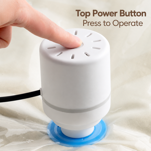 White Plug-in Electric Vacuum Pump for Storage Bags