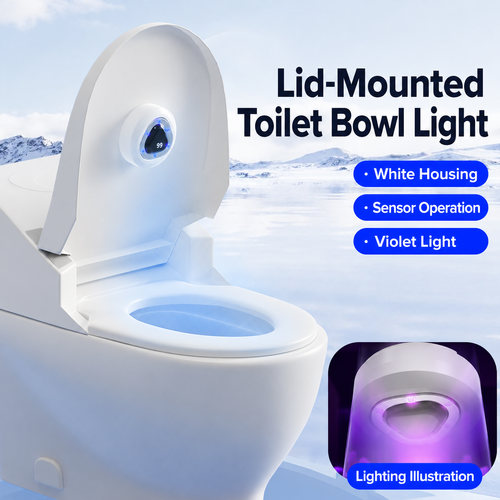 White Automatic Sensor Toilet Bowl Light