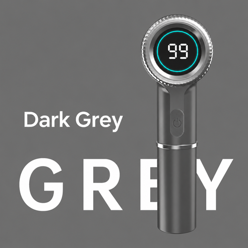 Dark Grey Electric Cleaning Brush with Round Digital Display