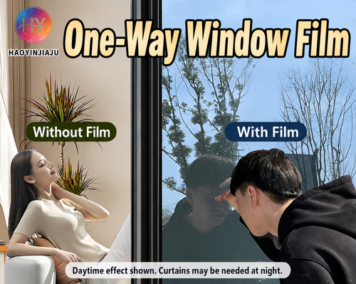 Black and Silver Daytime Privacy Window Film - 152 x 100cm