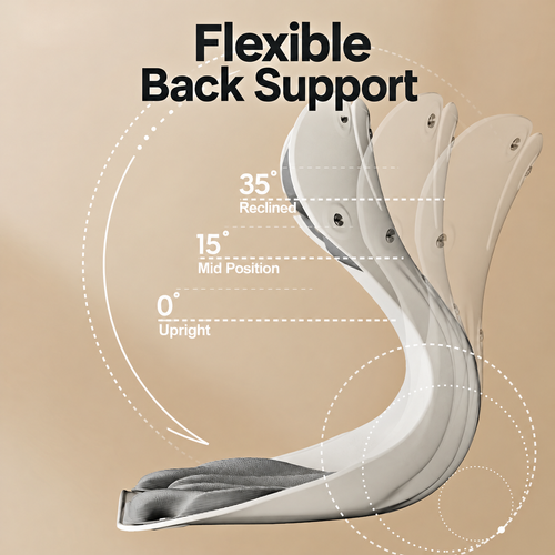 Grey Ergonomic Seat and Back Support Cushion