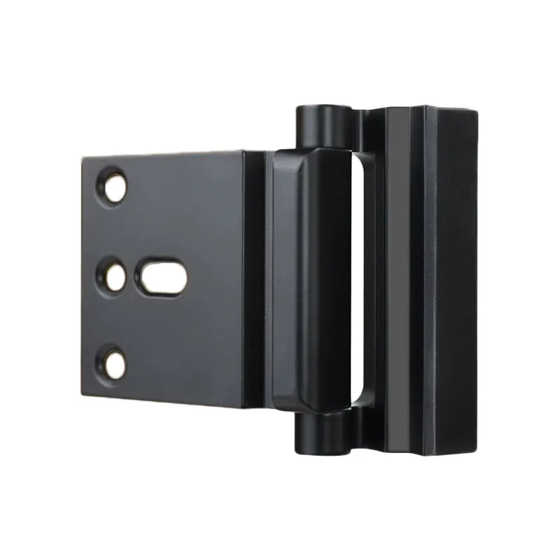 Black Aluminium Alloy Door Latch - Black hinged design