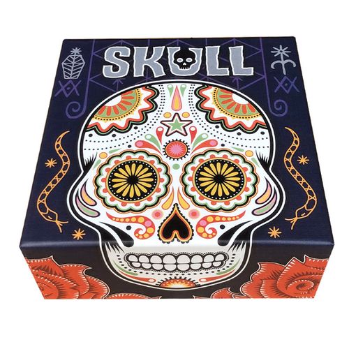 Skull Bluffing Card Game Set in Purple Box