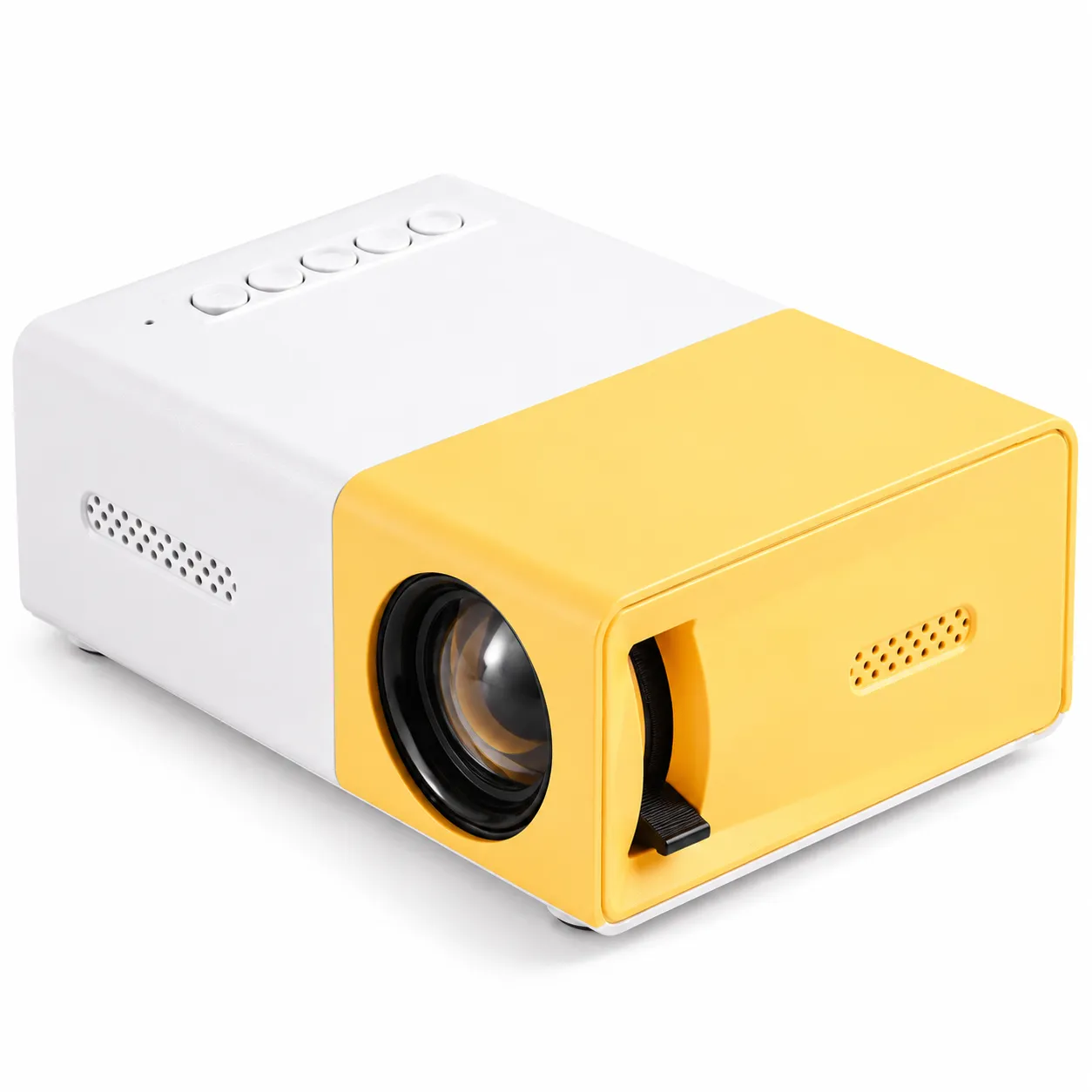 Yellow and White Mini Projector with Manual Focus Wheel - Check your setup