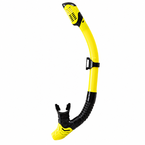 Black and Yellow Dry-Top Snorkel and Mask Set