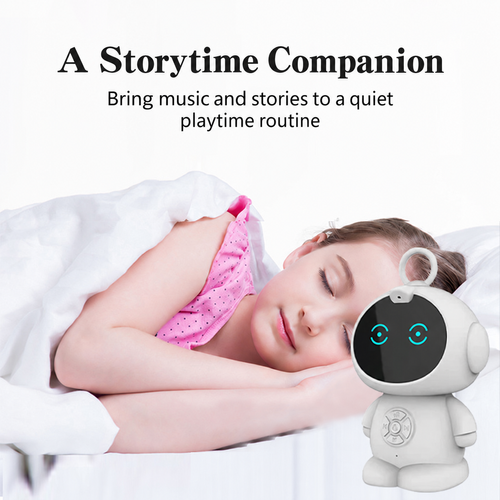 White AI Robot Toy with English Stories and Music