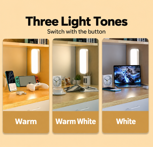White Motion Sensor Night Light with USB-C Charging