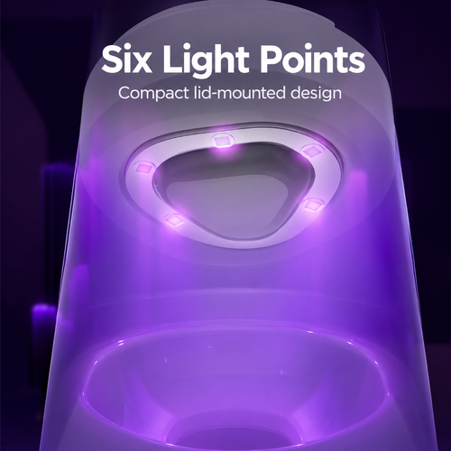 White Automatic Sensor Toilet Bowl Light
