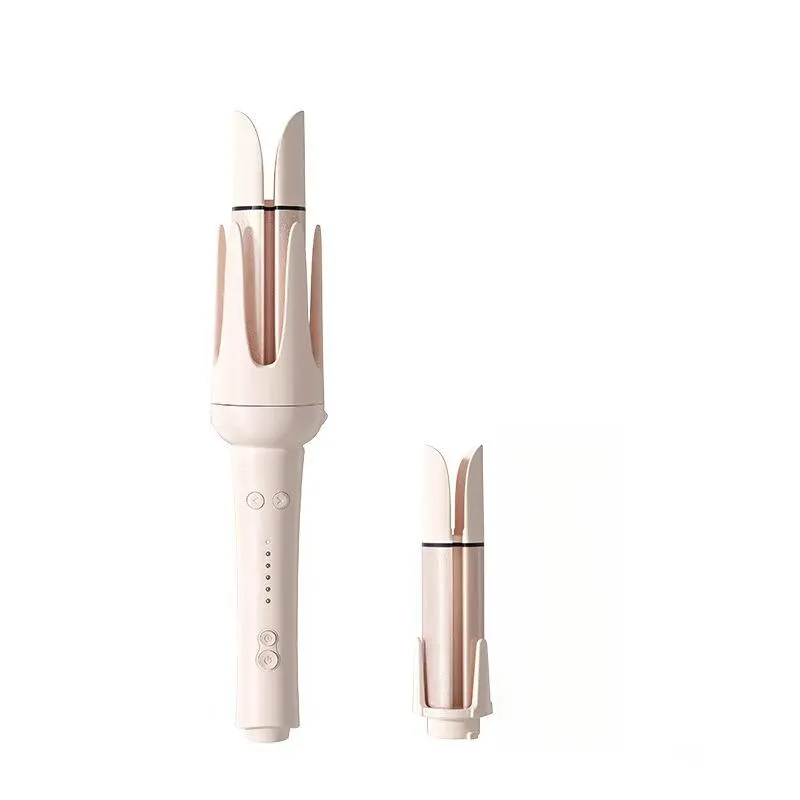 Pink 2-in-1 Hair Styler with 32mm Barrel and Brush Head - Two interchangeable heads